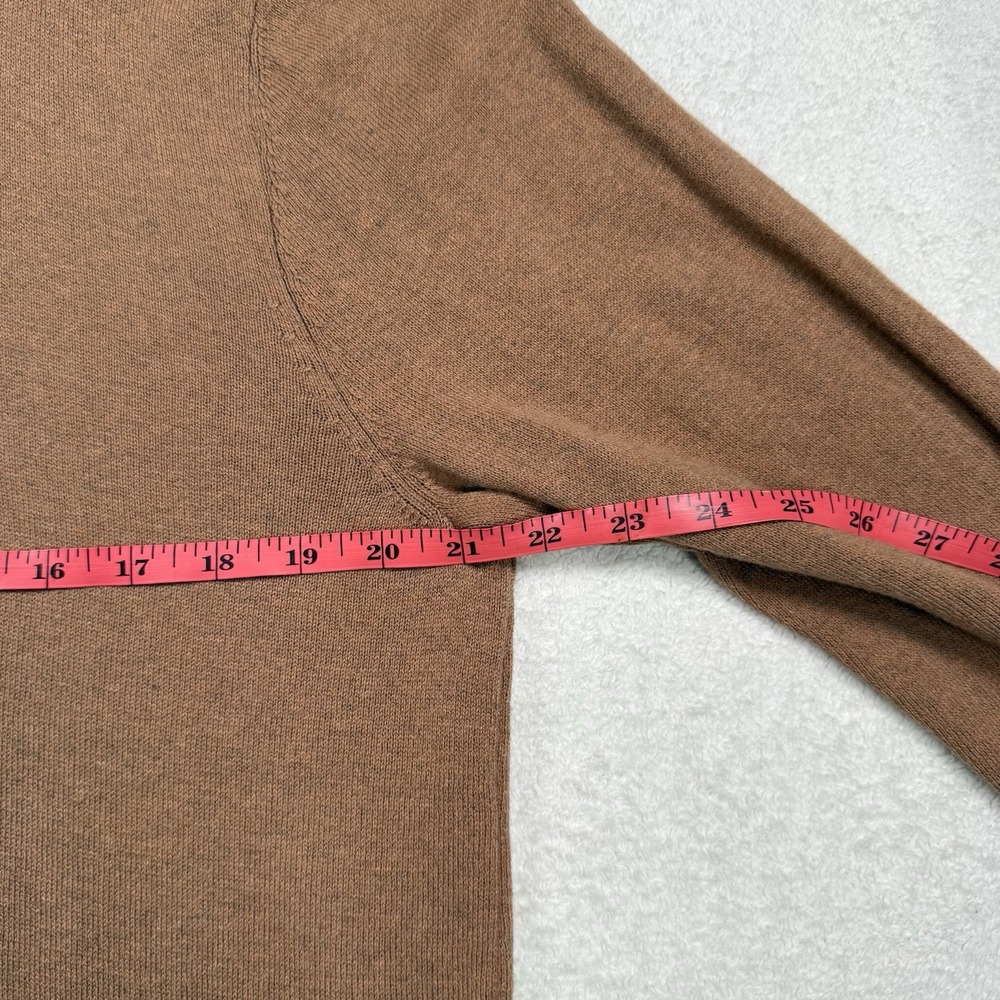 Weatherproof Vintage Cotton Cashmere Polo Sweater Men's Medium Brown Long Sleeve - Picture 7 of 7